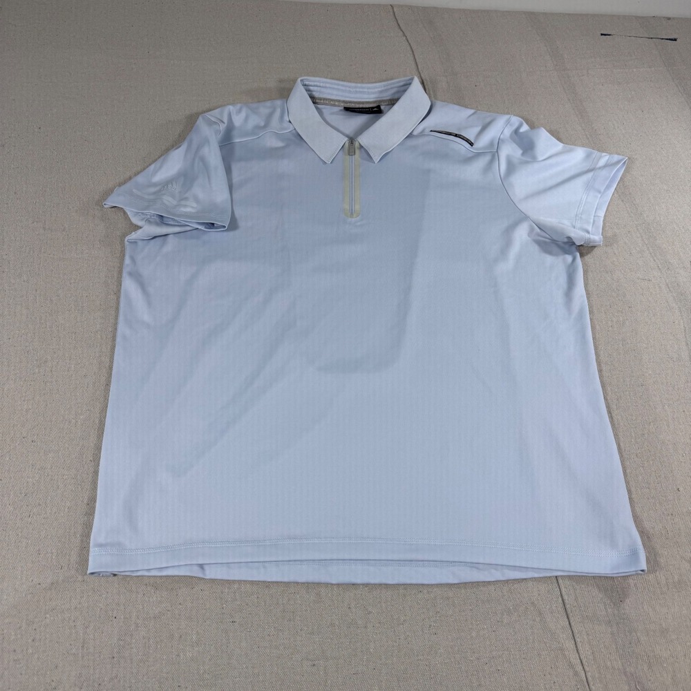 Adidas Porsche Design Polo Mens XL Light Gray 1/4 Zip Golf Shirt